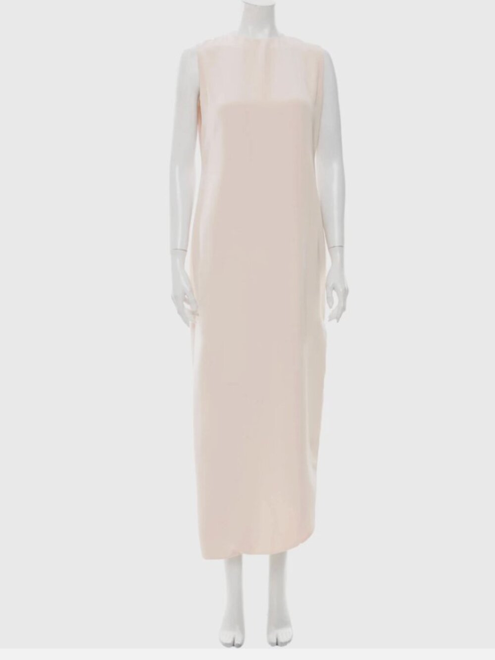 Calvin Klein Cream/Champagne Cocktail Maxi Dress S